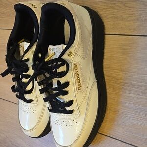 Reebok Cardi B x Club C Double Retro Shoe Ivory  Platform Sneakers size 8.5